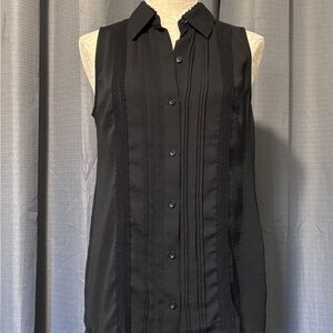 CAbi Jagger Black Sleeveless Blouse
